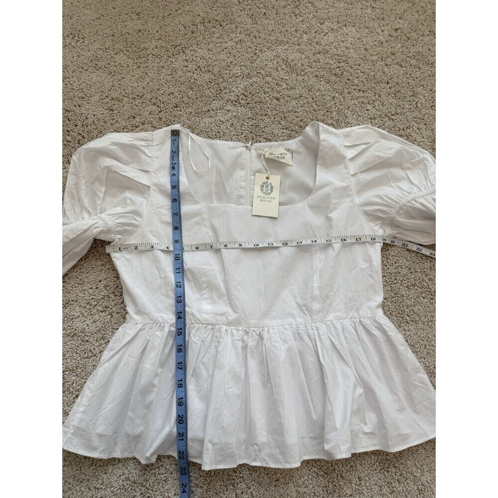 Tuckernuck Hyacinth House Women’s L Clemons Blouse White Boho Cottagecore Flirty - Picture 12 of 13